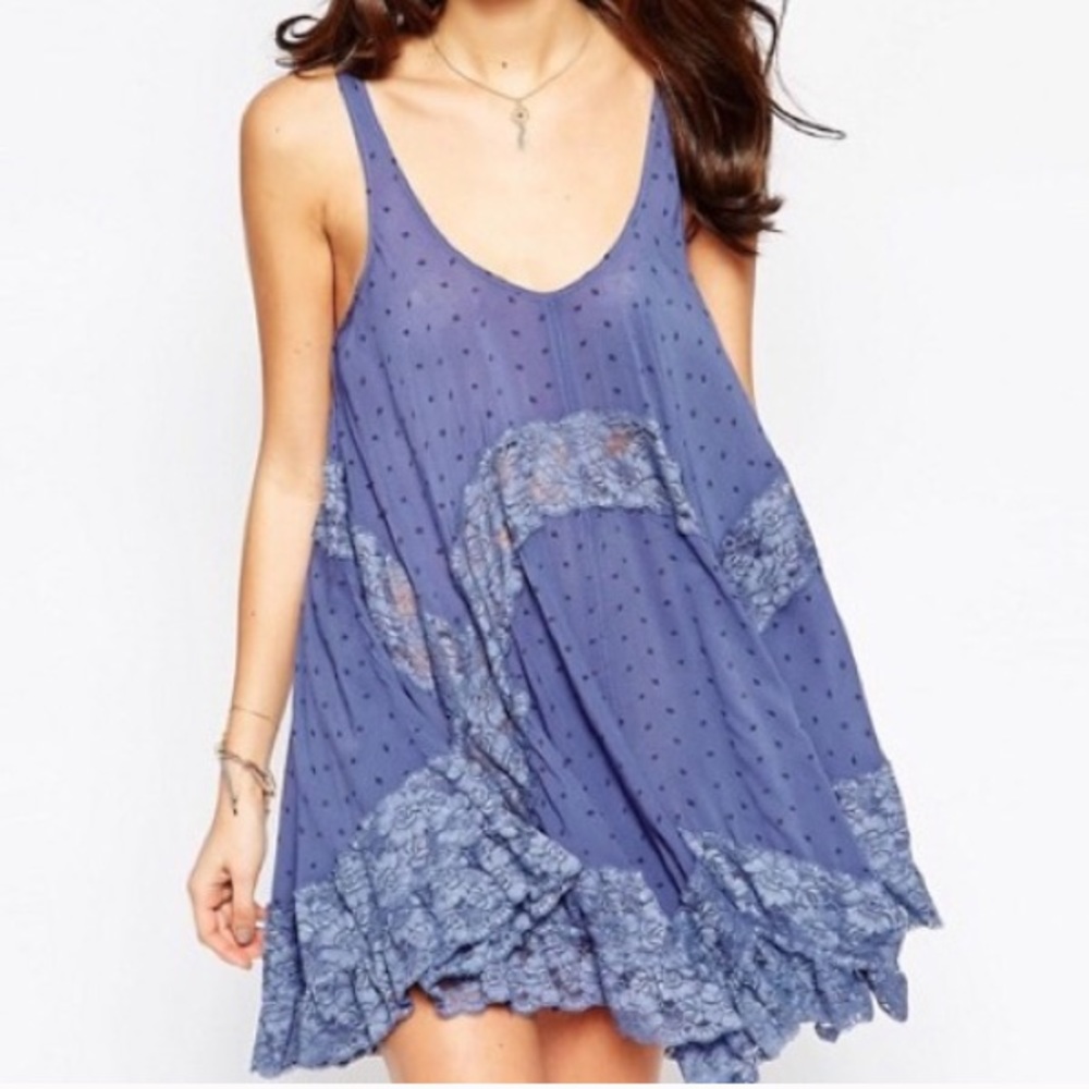 Free People She Swings Bluebelle Slip Dress